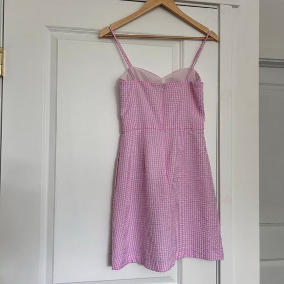 Hutch Babydoll Gingham Sweetheart Mini Slip Dress Women’s 0 Pink Preppy Romantic - Picture 7 of 10
